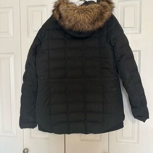 North Face Goose Down Parka - Women's Black Puffer Jacket with Faux Fur Hood